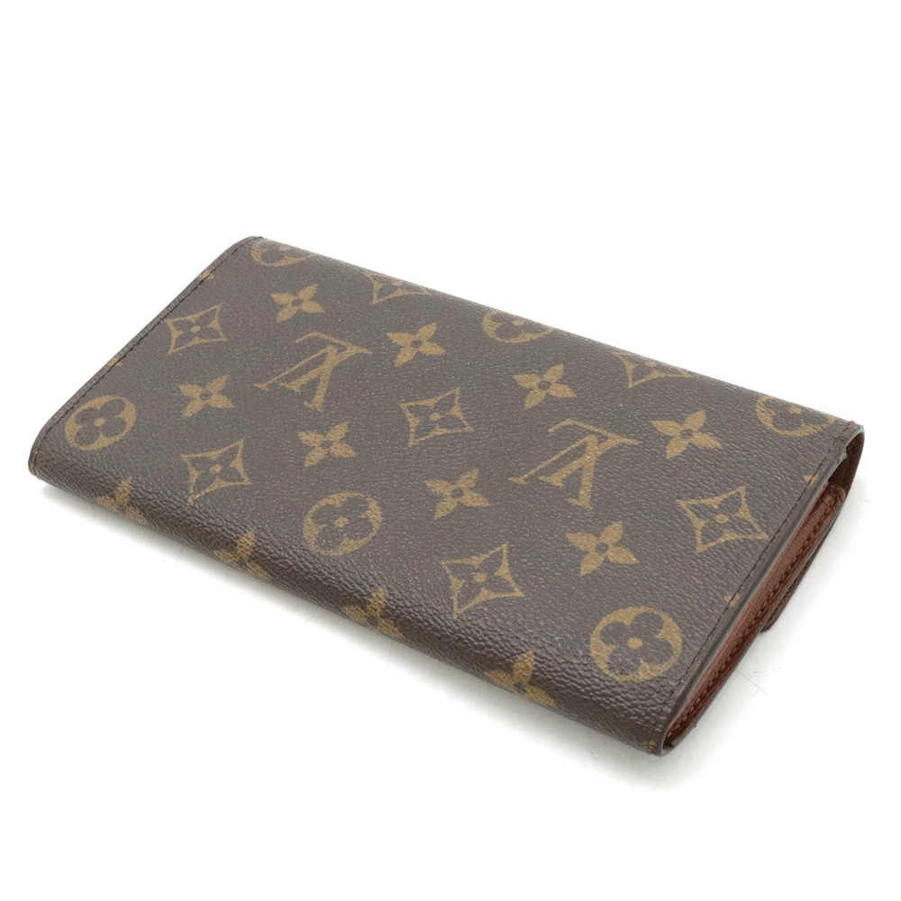Louis Vuitton Pochette Wallet Long fold Monogram Bi Portemonnaie Credit Brown